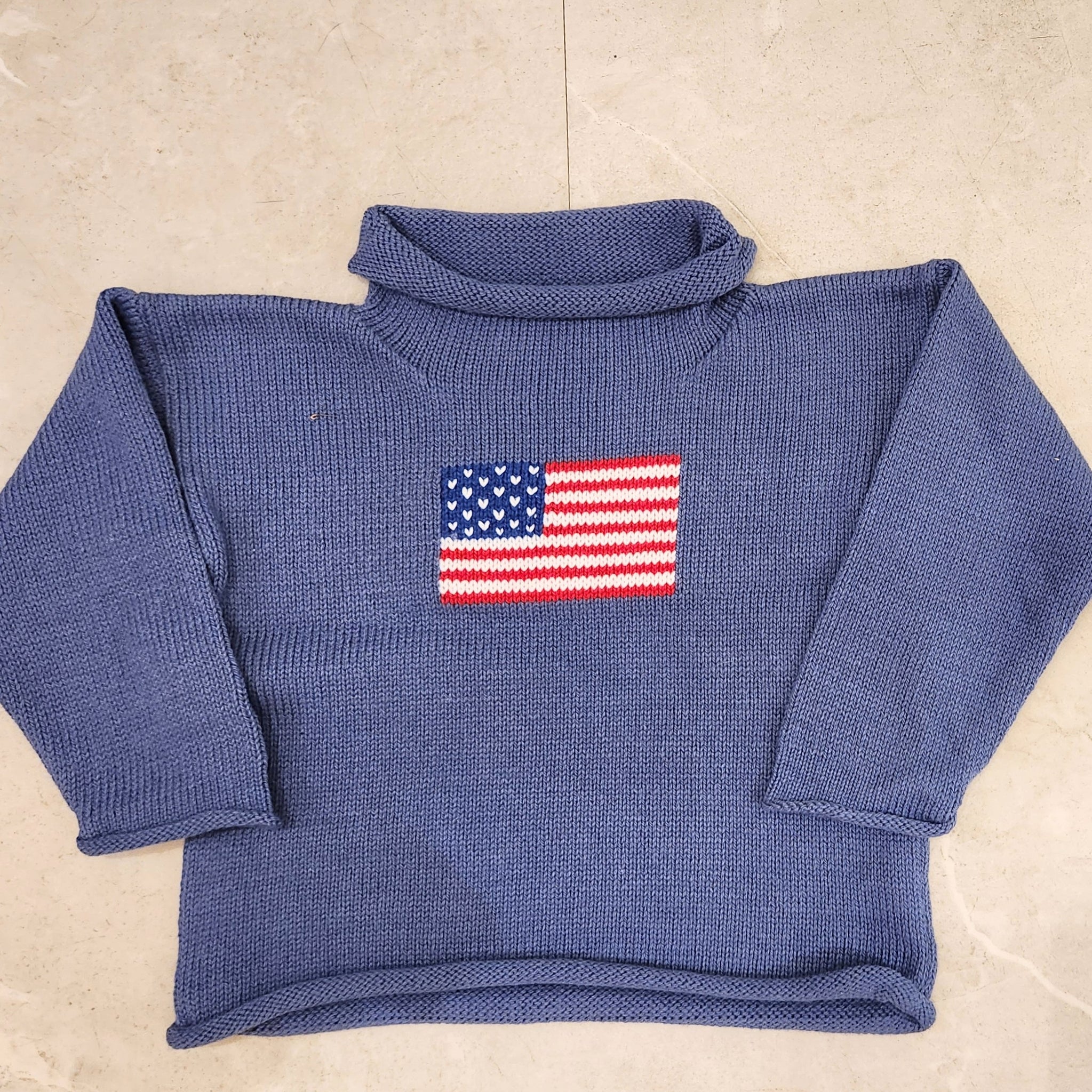 Blue Flag Rollneck Sweater