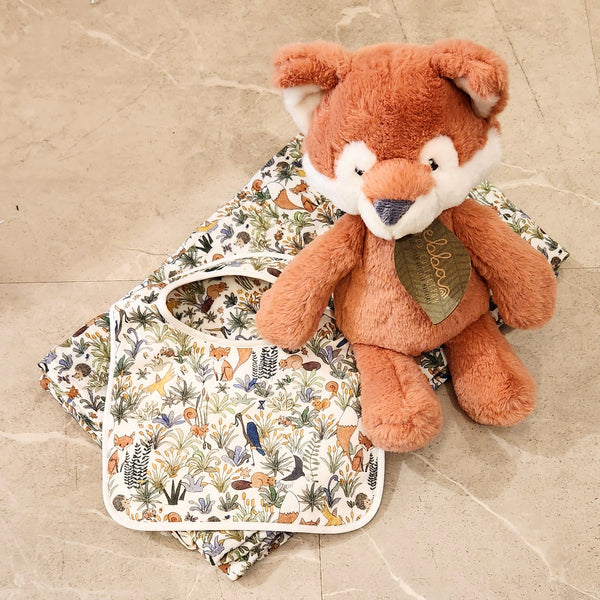 Fox, Bib & Blanket Set