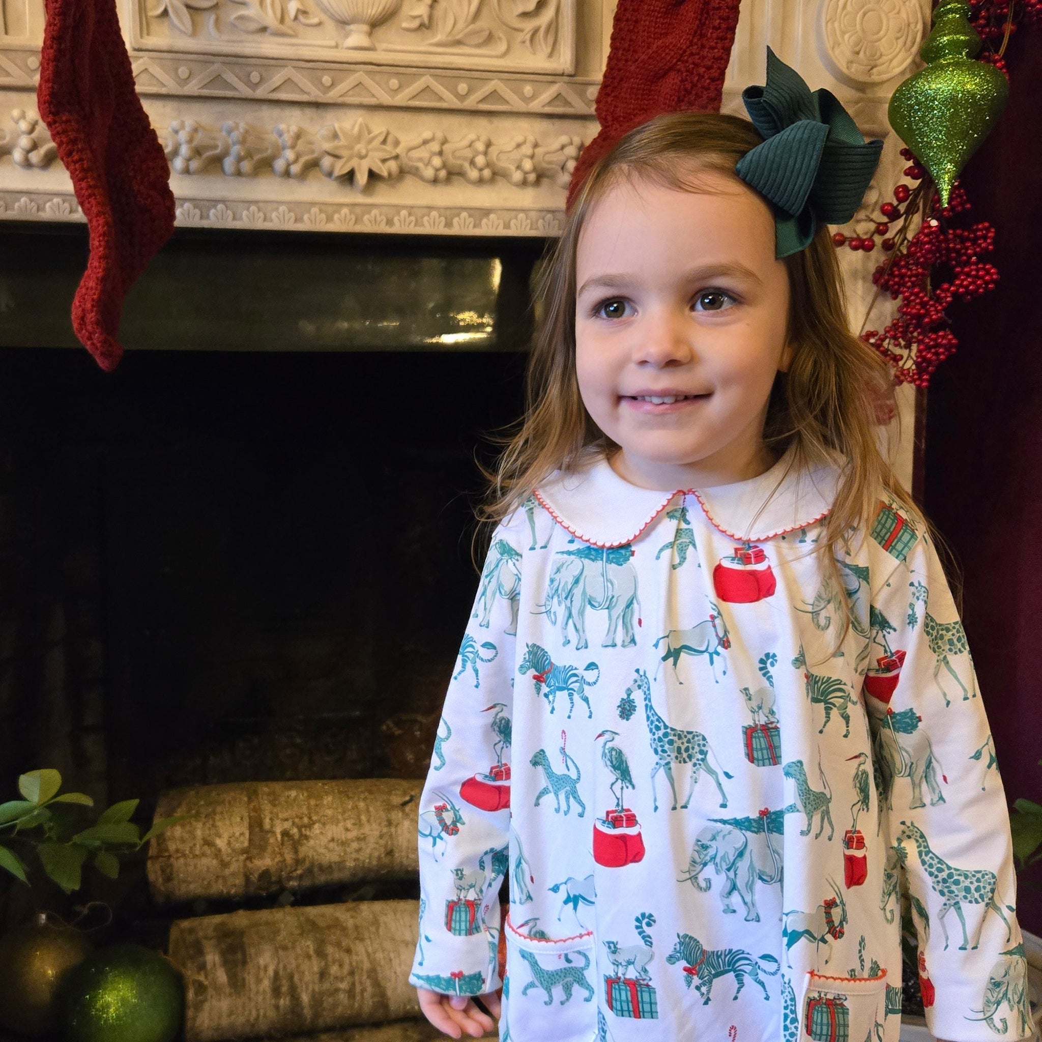 Christmas Safari Pocket Dress Hopscotch Baby and Children's Boutique Christmas Safari Pocket Dress Hopscotch Baby and Children's Boutique