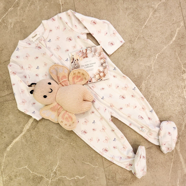 Cuddle & Kind Baby Butterfly and Butterfly Zip Footie