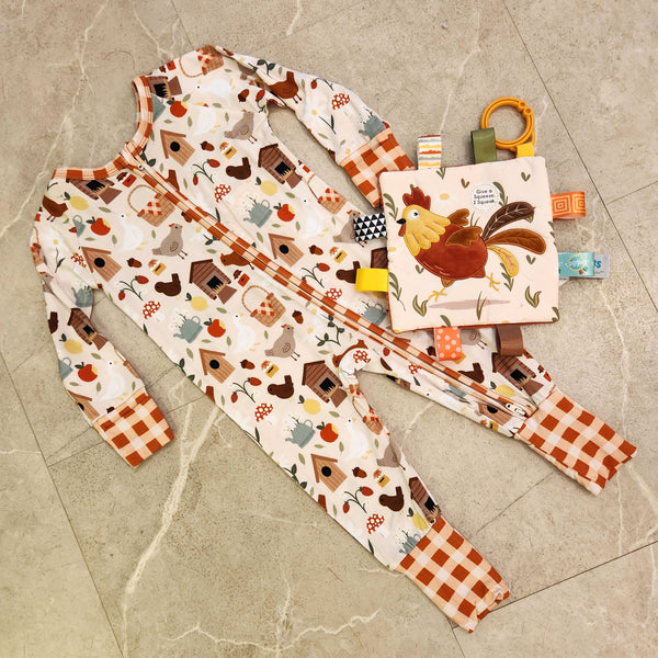 Bamboo Convertible Romper and Taggie Square