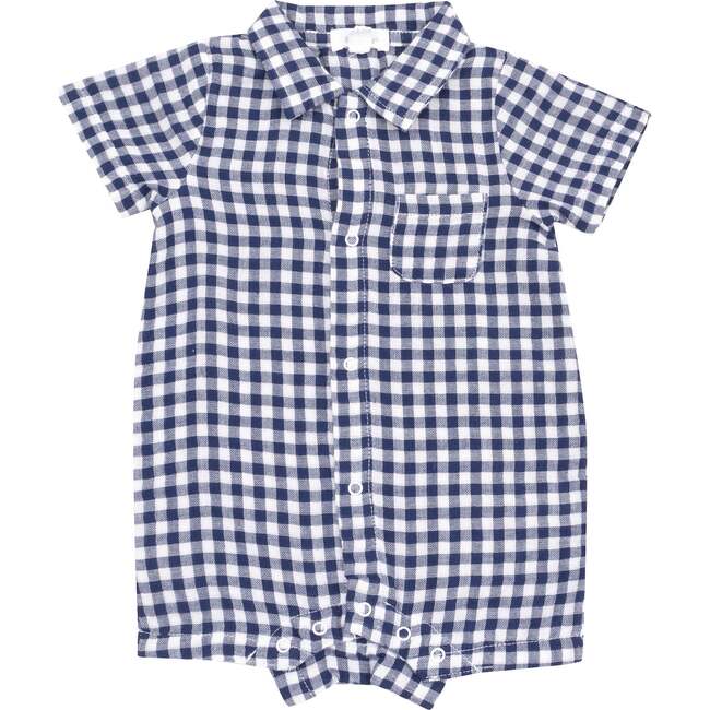 Navy Gingham Shortie
