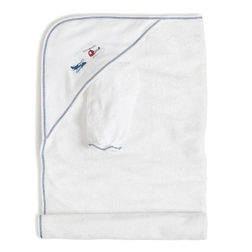 Aviator Hooded Towel & Mitt Set