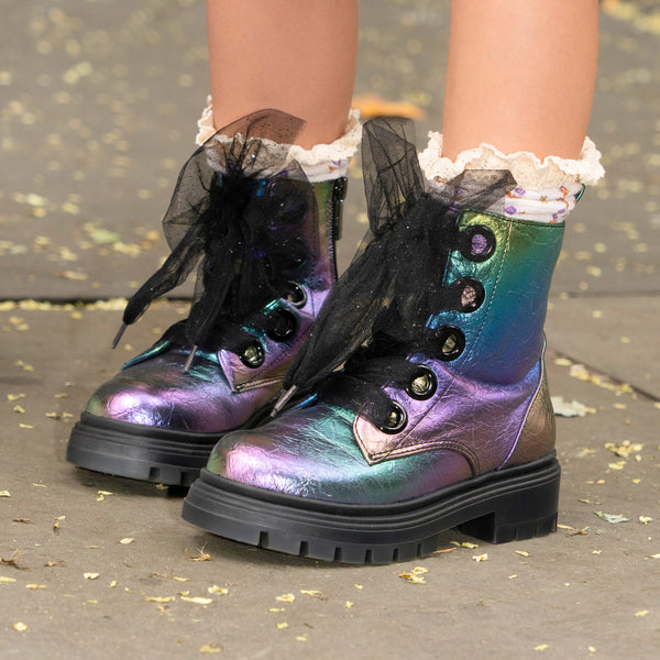 Chassy Multi Metallic Inside Zip Boots