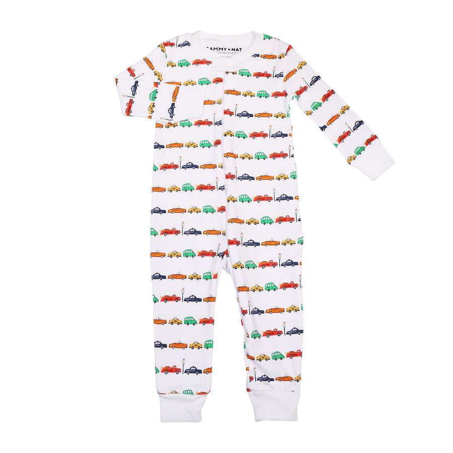 Car Parade Zipper Romper