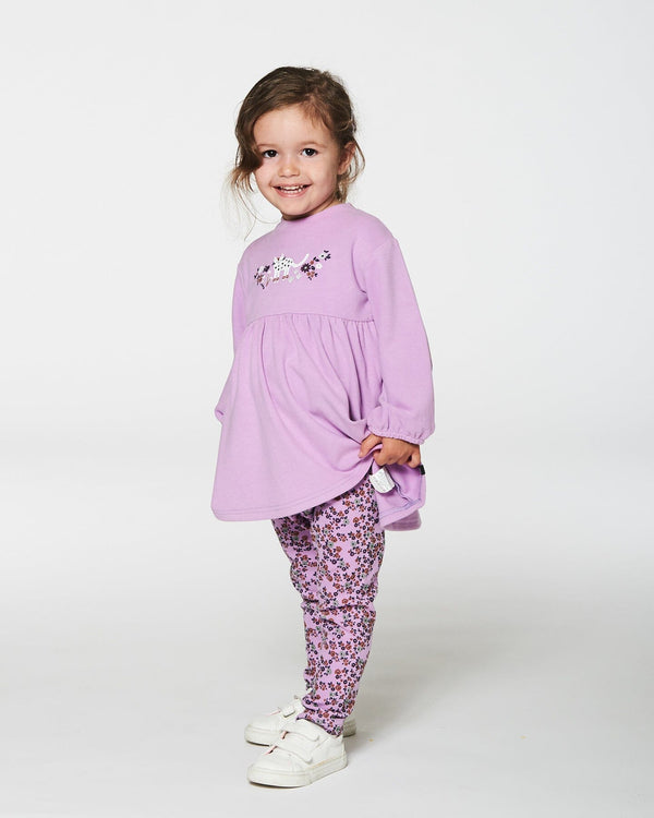 Lilac Tunic with Mini Flowers Legging