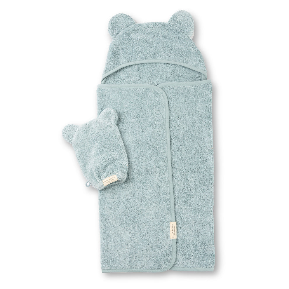 Fog Hooded Towel & Mitt Set