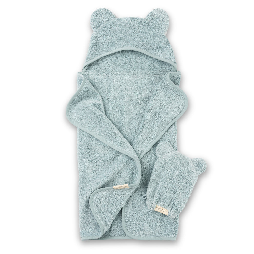 Fog Hooded Towel & Mitt Set