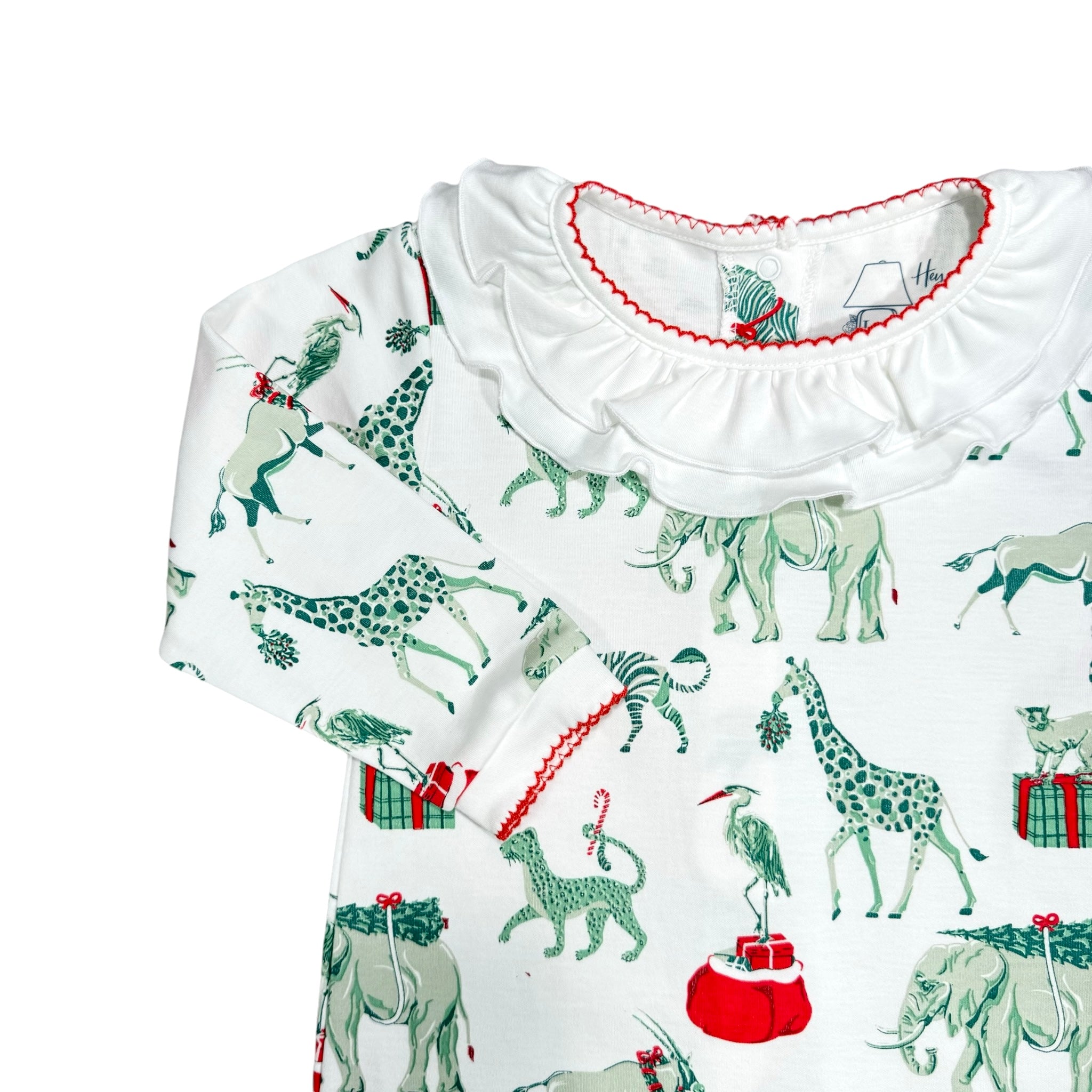 Christmas Safari Ruffle Collar Playsuit