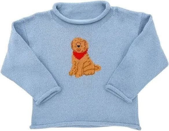 Golden Doodle with Bandana Rollneck Sweater