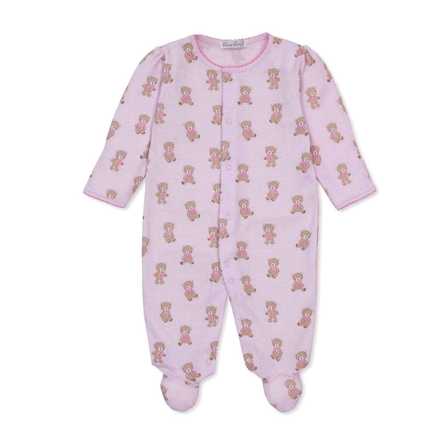 Teddy Bear Club Pink Snap Footie