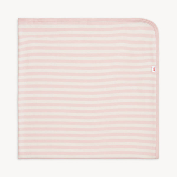 Pink Stripe Organic Cotton Blanket