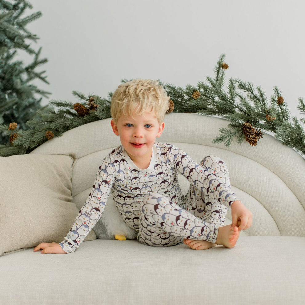 Penguin Print Pajama Set