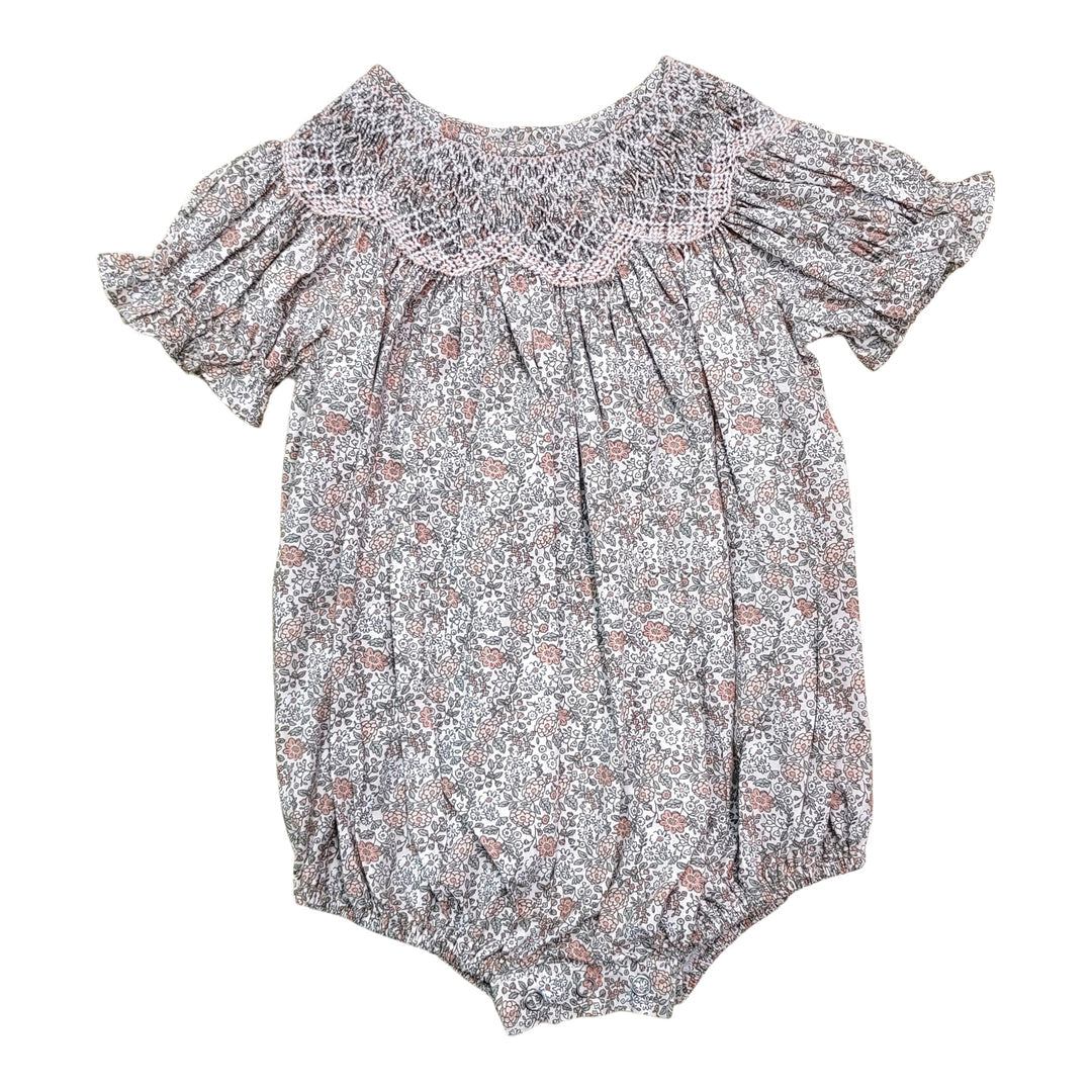 Smocked Floral Bubble