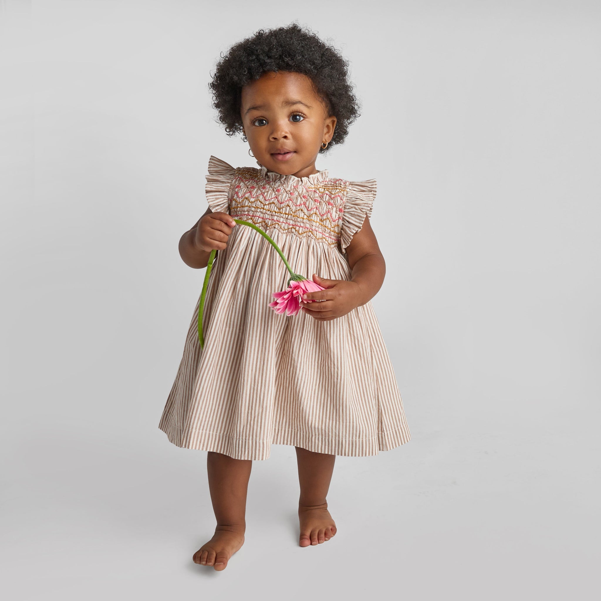 Baby Tawny Brown Stripe Dress