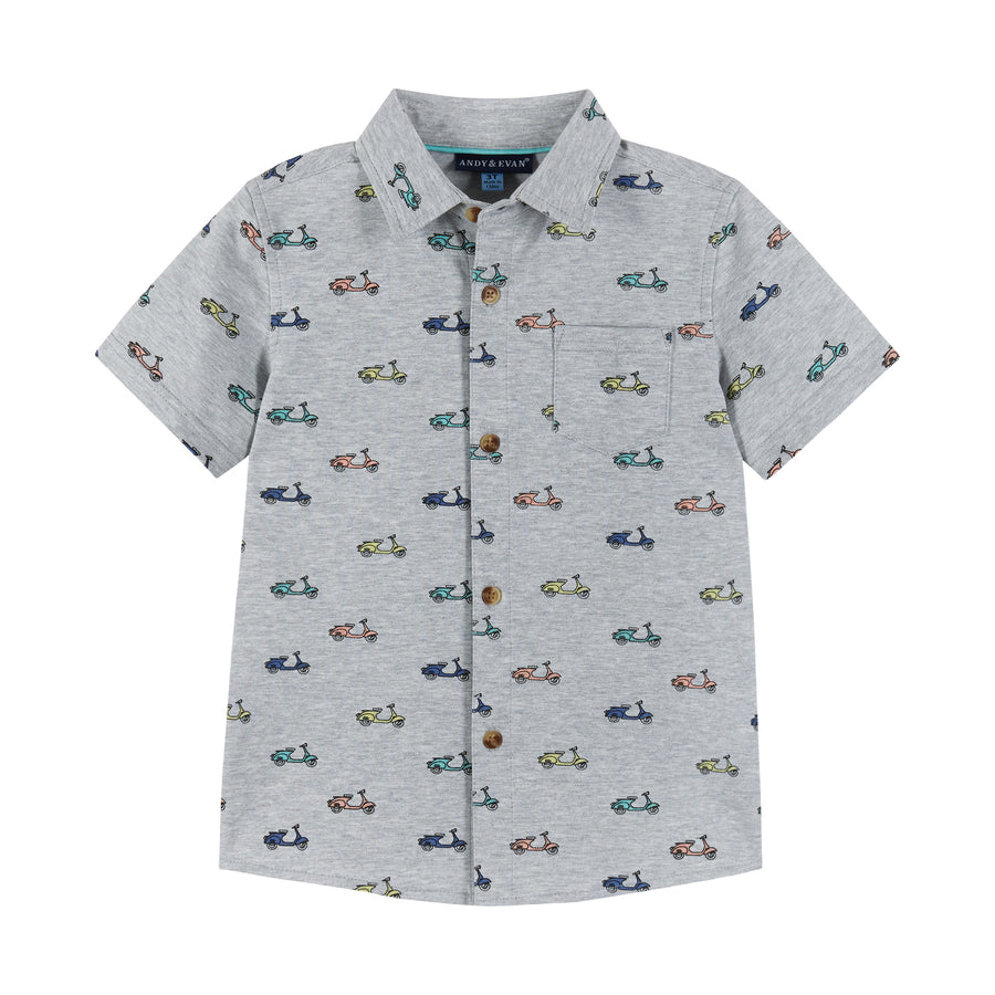 Grey Scooters Short Sleeve Shirt