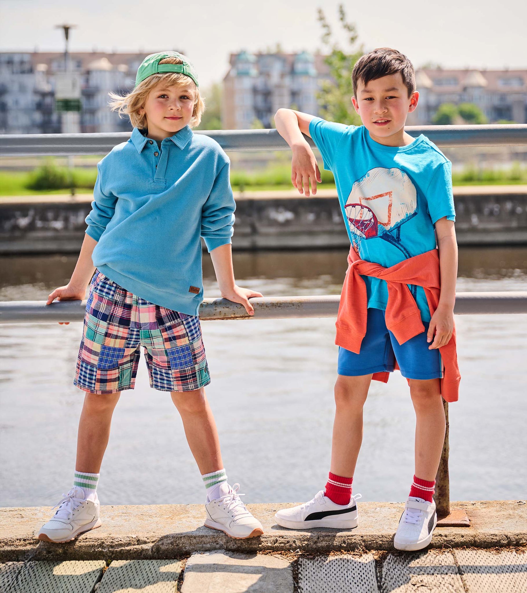 Vintage Madras Woven Shorts