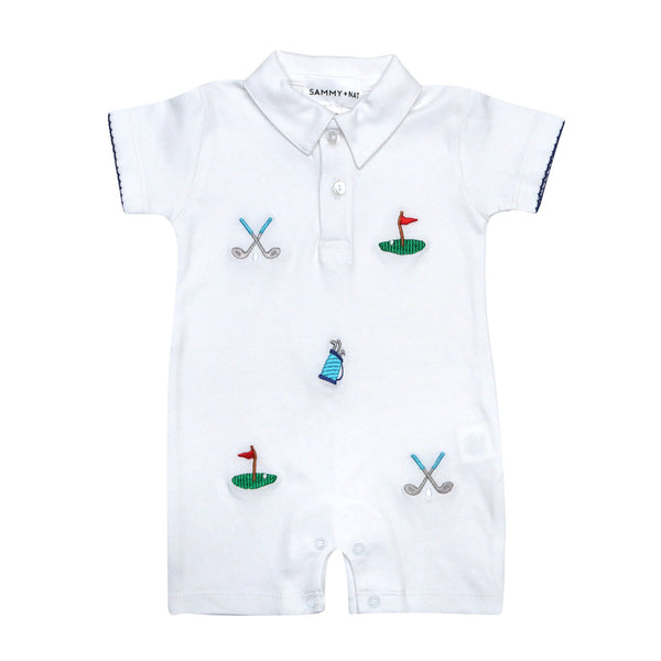 Golf Embroidered Polo Playsuit