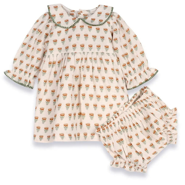 Block Print Dress & Bloomer Set