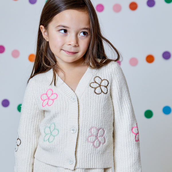 Floral Embroidered Cardigan