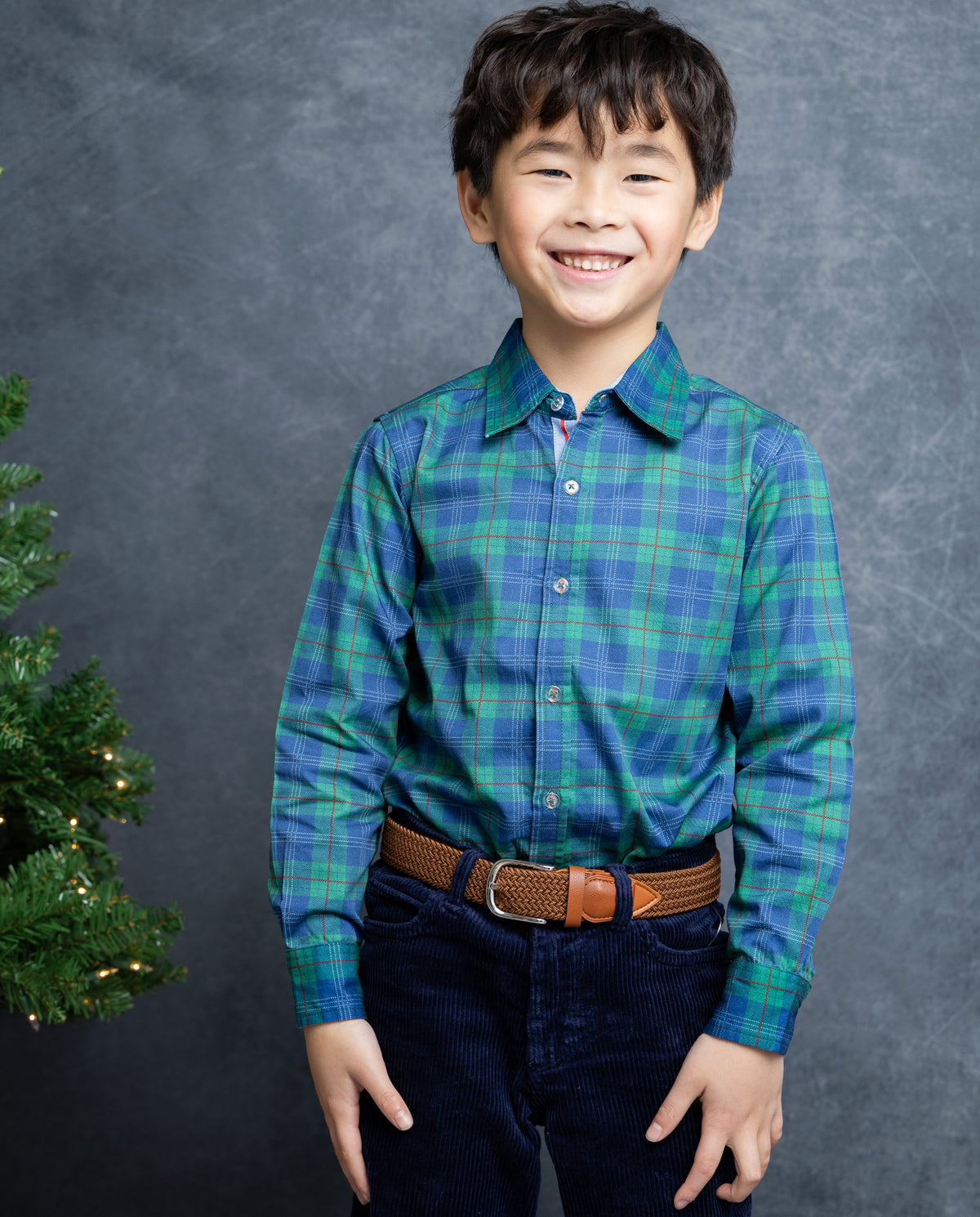 Holiday Plaid Long Sleeve Shirt