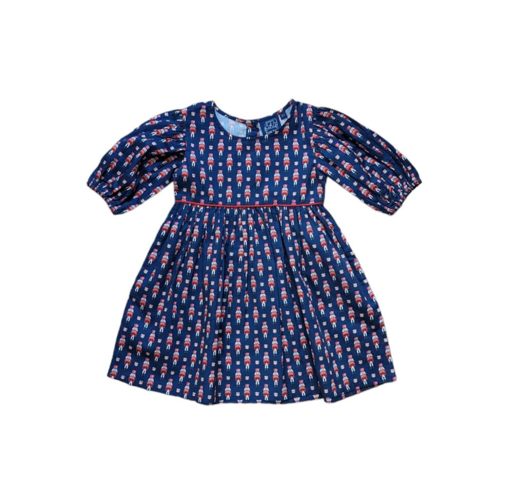 Nutcrackers Puff Sleeve Dress