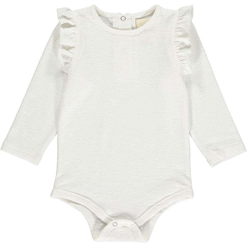 Ruffle Knit Bubble and Long Sleeve Onesie
