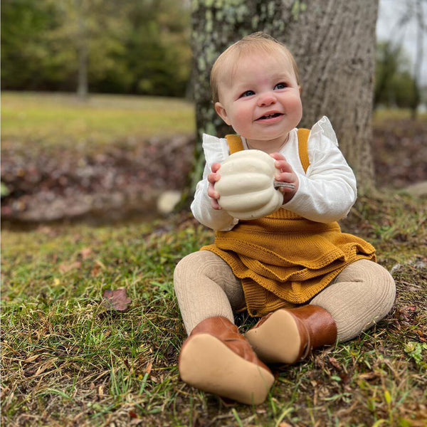 Ruffle Knit Bubble and Long Sleeve Onesie