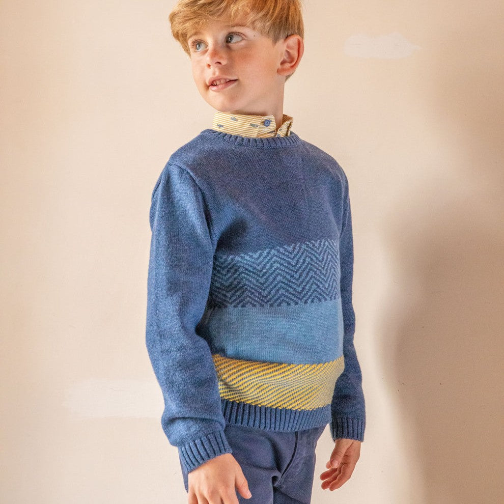 Atlantic Blue Stripe Sweater