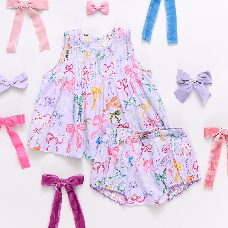 Lavender Watercolor Bows Set