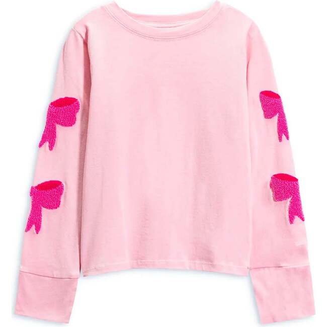 Appliqued Bow Long Sleeve T- Shirt