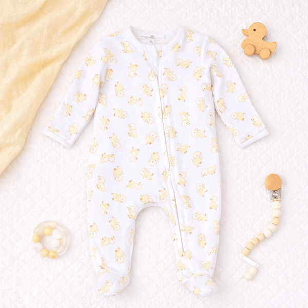 Downy Ducklings Print Zip Footie