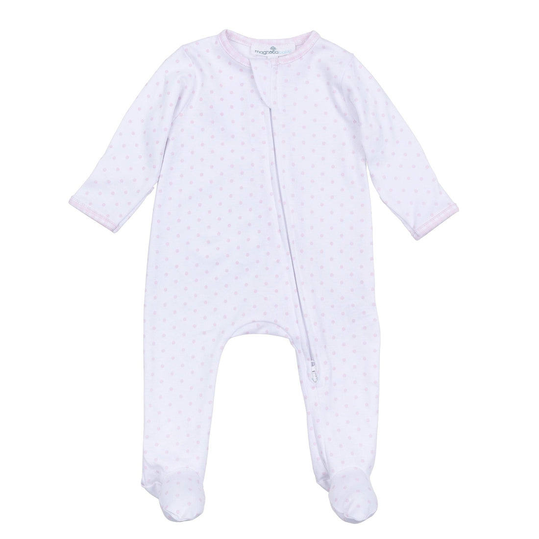 Pink Gingham & Dots Footie