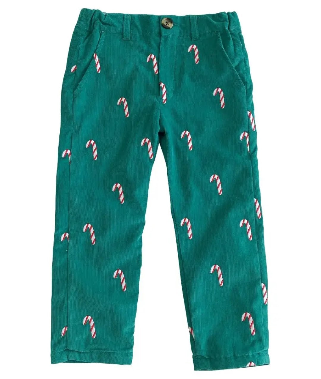 Candy Cane Embroidered Pants