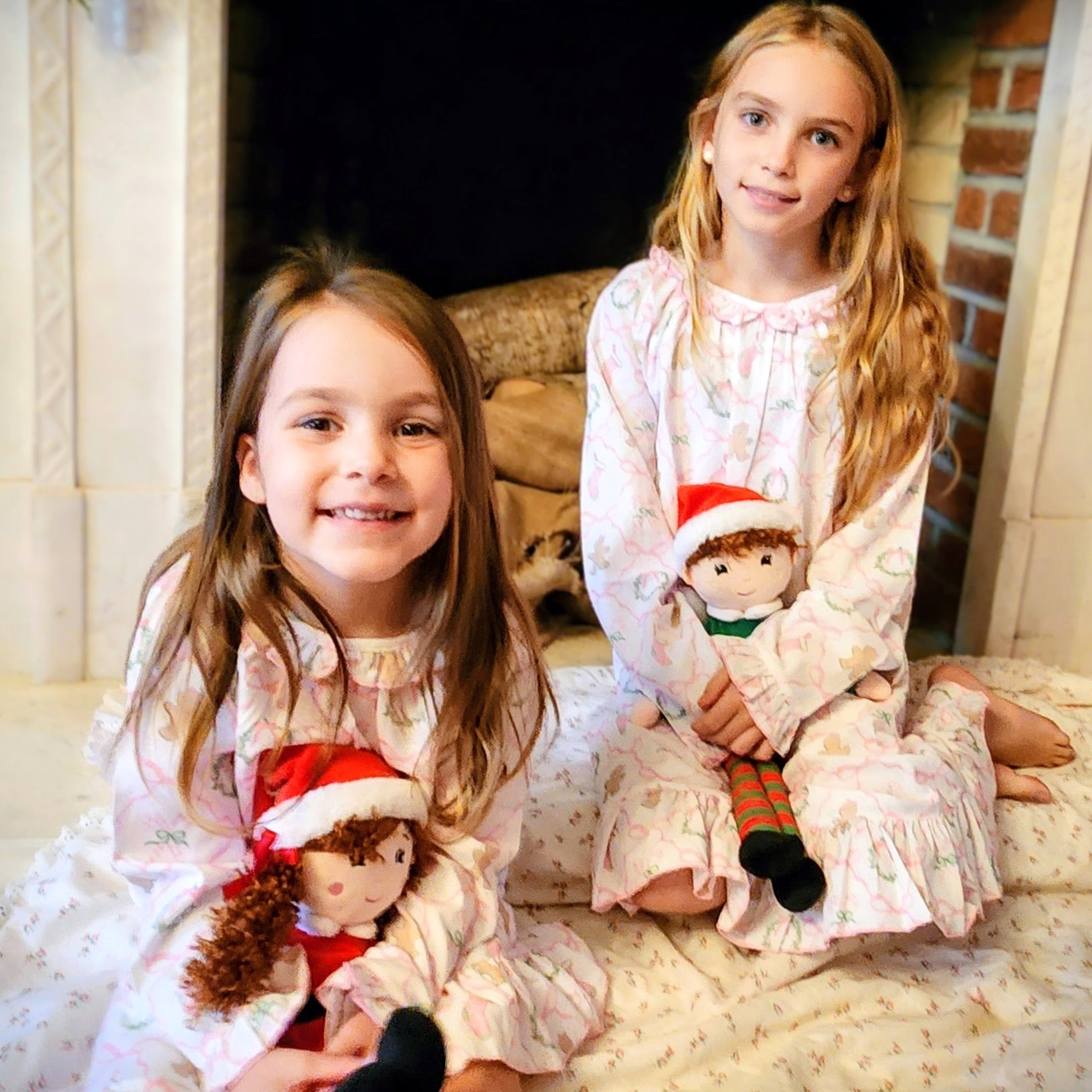 Bow Trellis Holiday Print Nightgown