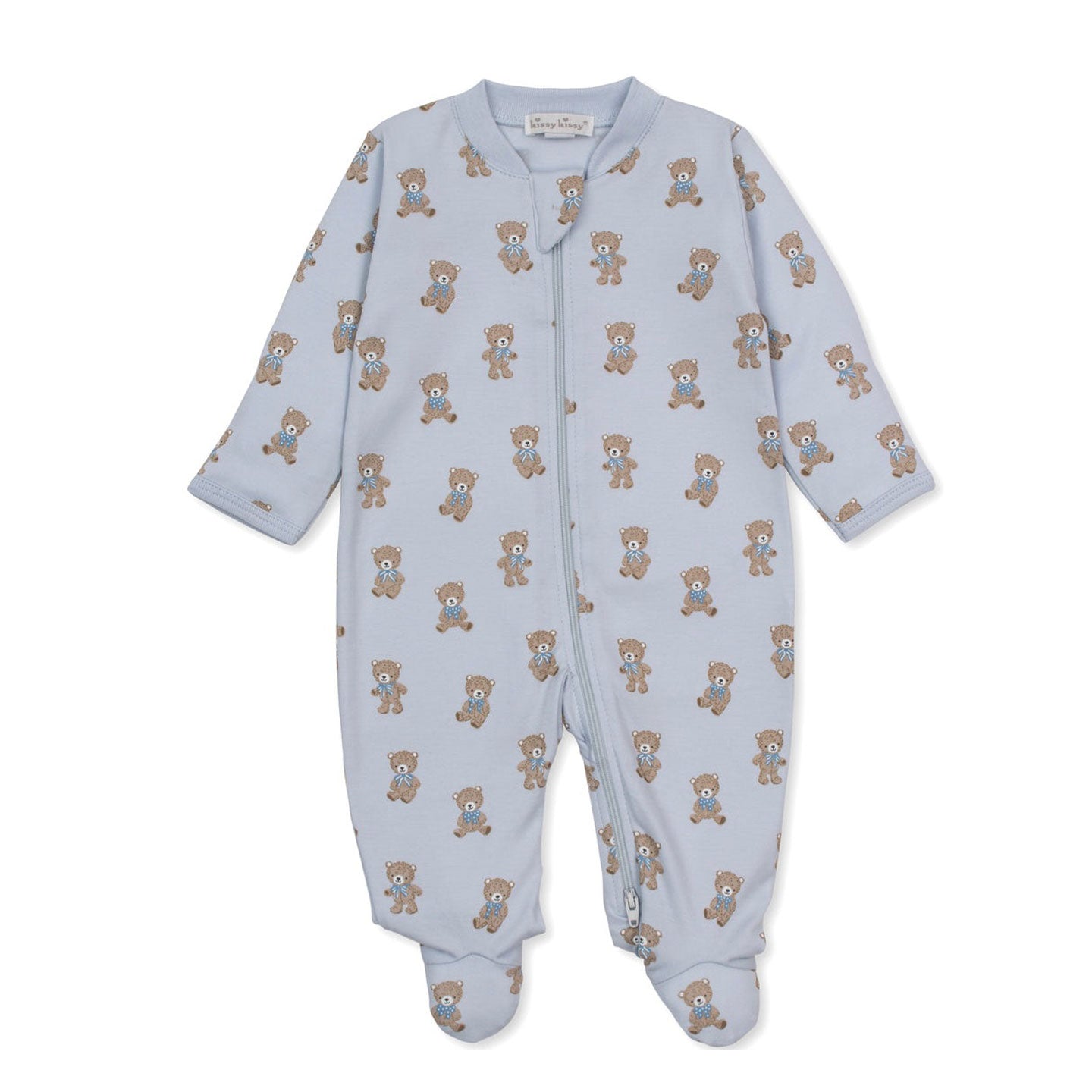 Teddy Bear Club Blue Zip Footie