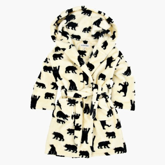 Black Bears Fleece Robe