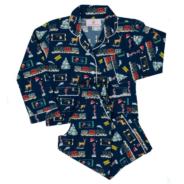 Polar Express Button Down Pajama Set