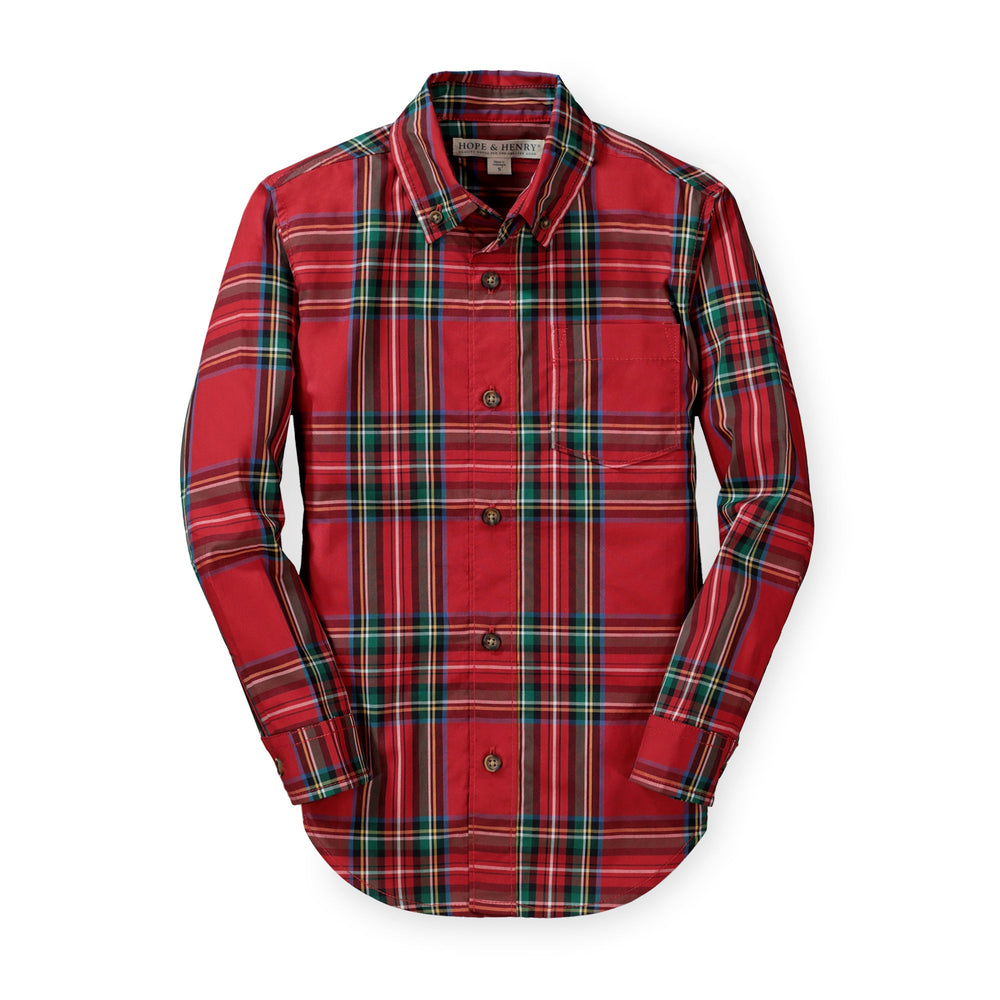 Organic Holiday Plaid Shirt
