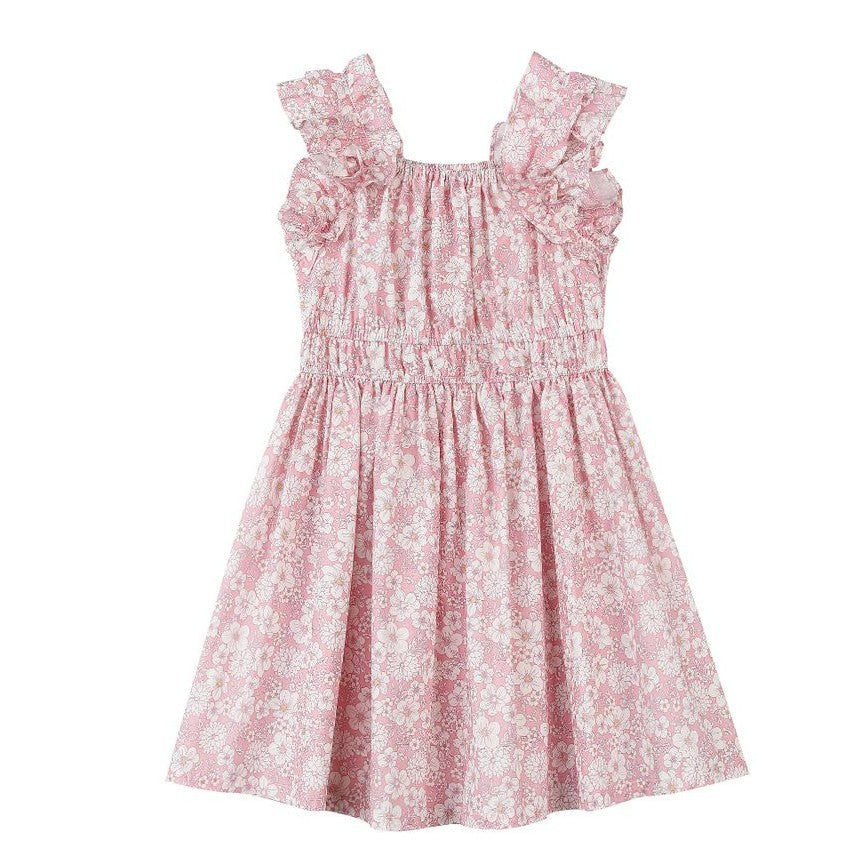 Pink Large Floral Doris Dress