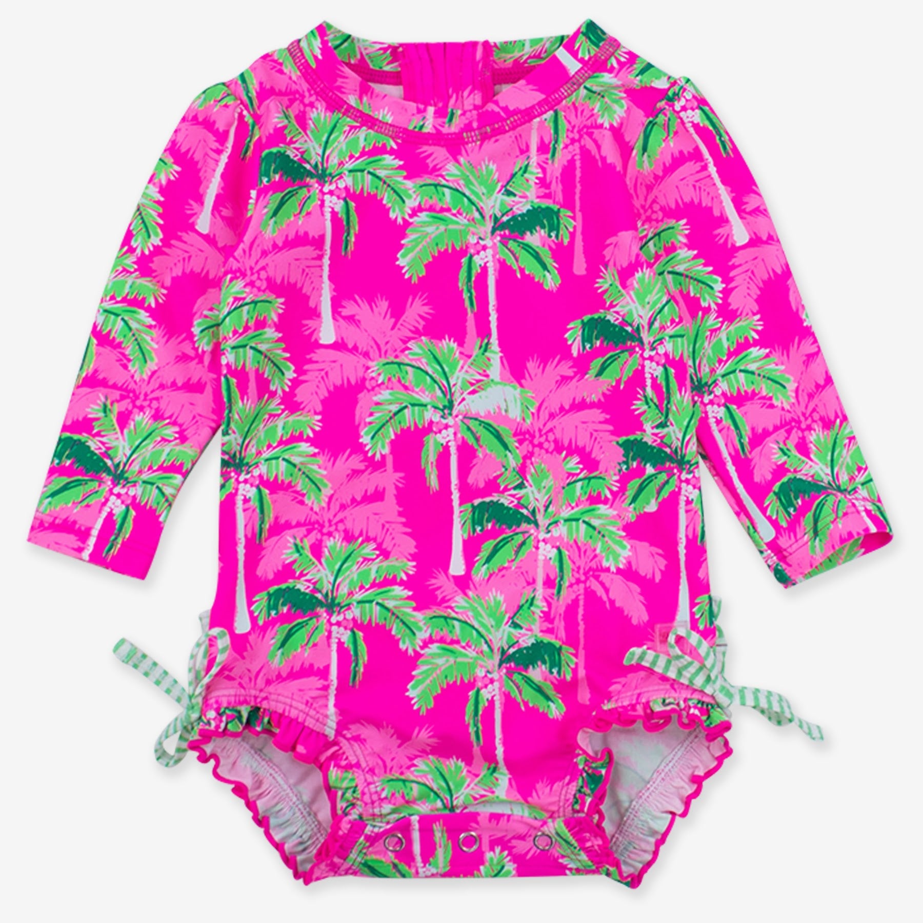 Neon Palm Patadise Long Sleeve Rashguard One Piece
