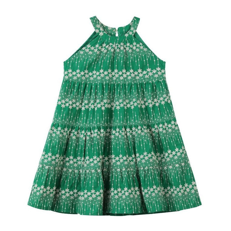 Embroidered Maleia Dress in Green
