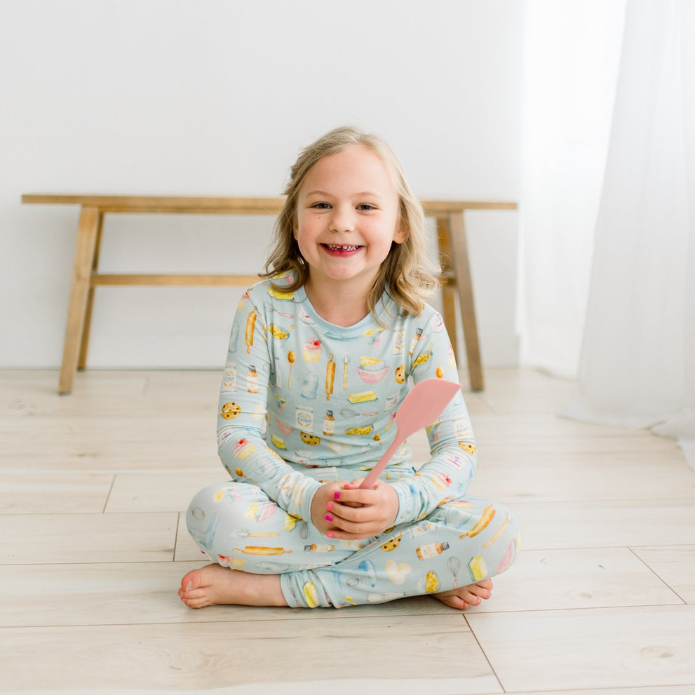 Baking Print Long Sleeve Pajama Set
