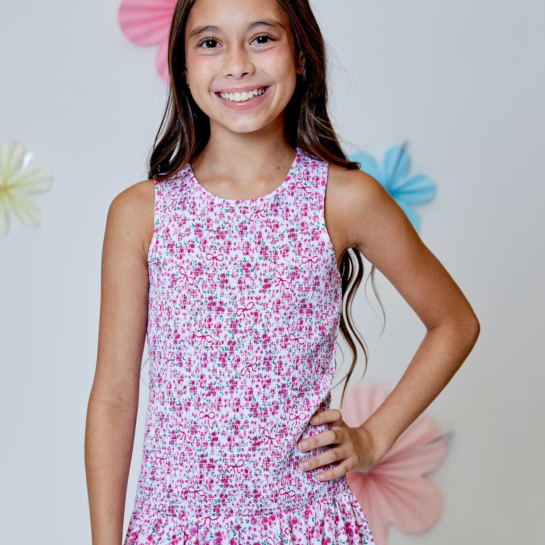 Giggle Pink Smocked Dress
