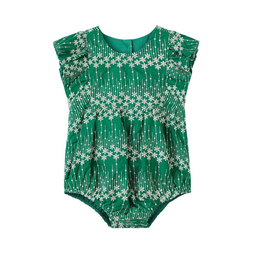 Embroidered Miranda Bubble in Green