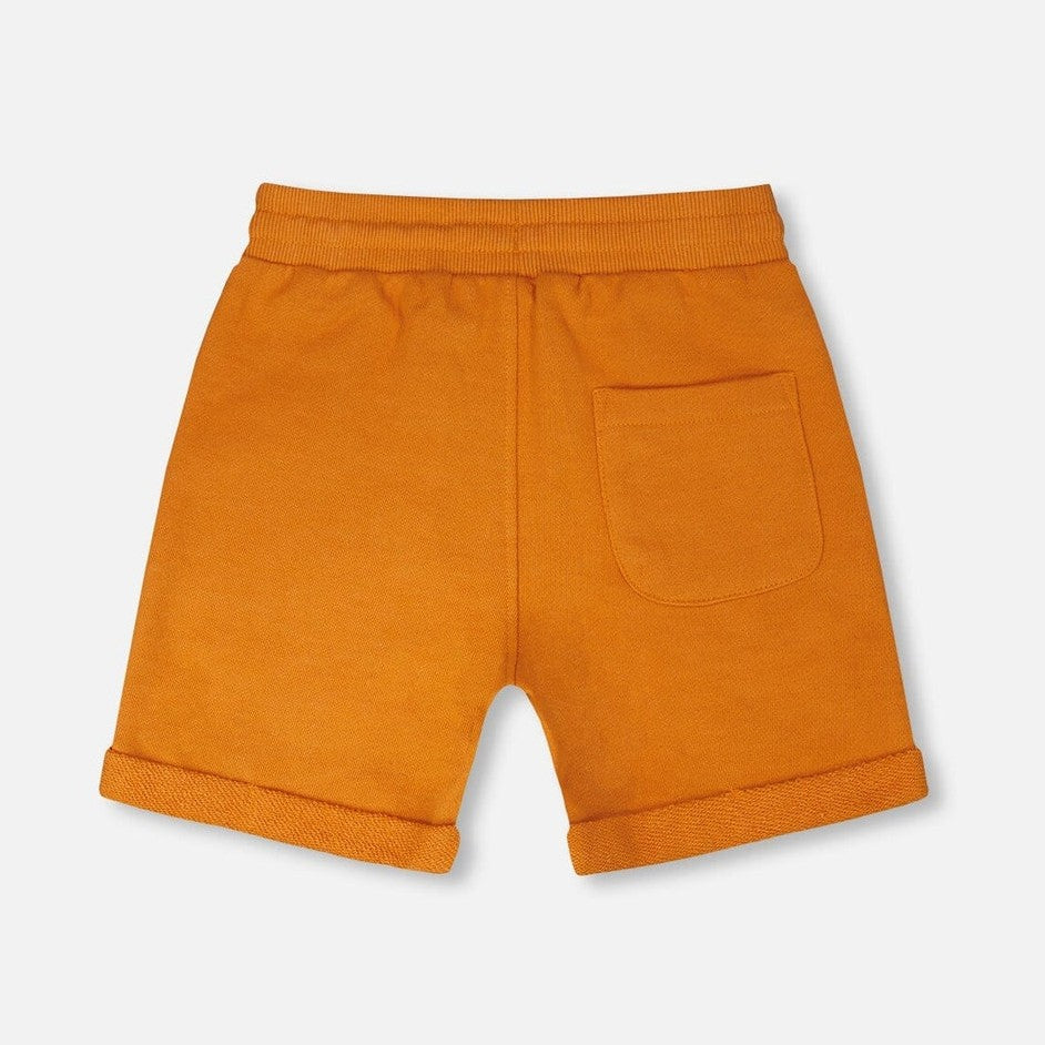 Orange French Terry Shorts