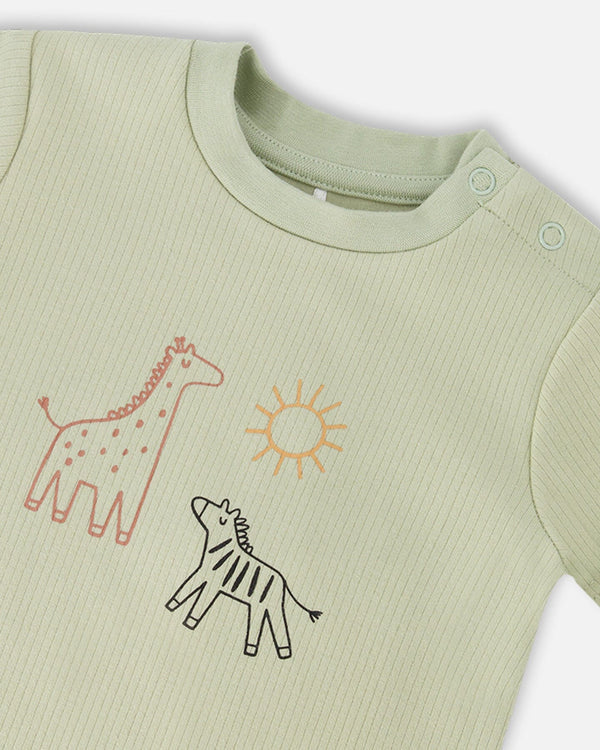 Jungle Animals Tee Shirt & Short Set