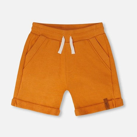 Orange French Terry Shorts