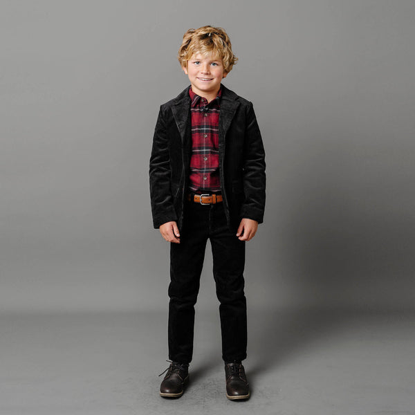 Organic Black Corduroy Pant