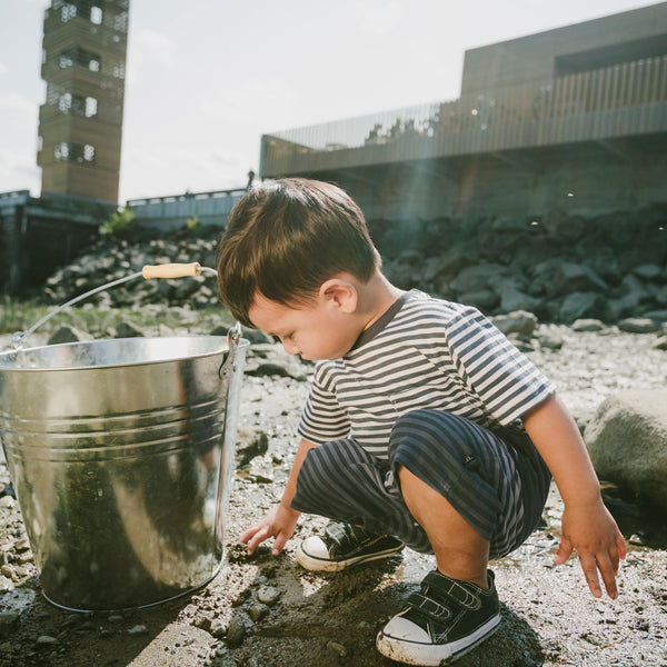 Organic Cotton Blue Gradient Stripes Tee Shirt